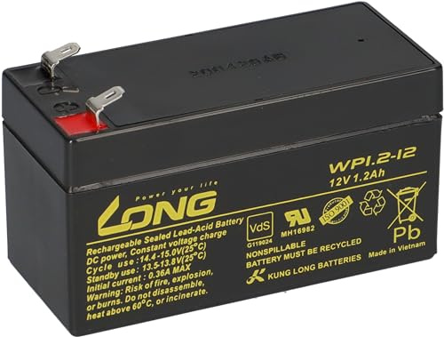Batteria al piombo adatta per Exide S312/1.2S, 12 V, 1,2 Ah