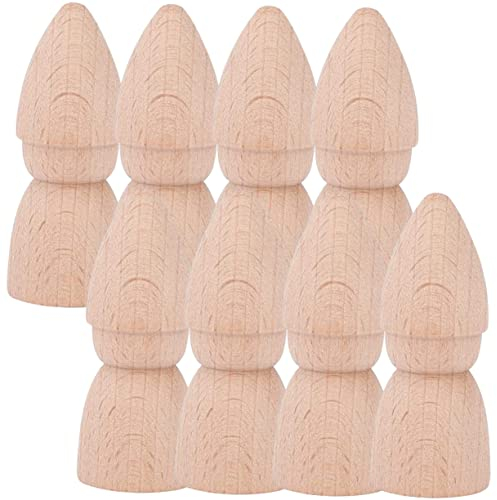 TOYANDONA 8st Holz Puppe Osterpflock Craft-peg-Leute Leute Holzpflock Engel Aus Holz Marionetten-Ornamente DIY Holzpflockpuppe Puppenkörper Holz Holzpflock Engel Massivholz Anhänger Kind