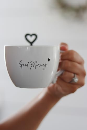 Pretty Little Home Heart Handled Mug - Good Morning