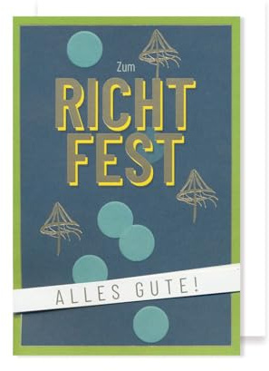 AvanCarte Richtfest Grußkarte Zum Richtfest alles Gute Richtkränze 16x11cm