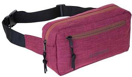 Hüfttasche Bauchtasche Sport Elephant Travel Waist Bag 13027 Rot Braun | Gürteltasche Outdoor Damen Herren Hip Bag fanny pack large Urban Pouch Sport Crossbag Camping Bordeaux