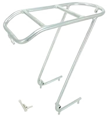 F Fityle Fahrrad-Frontträger, 20-Zoll-Faltrad, Fahrrad-Frontgepäckträger, Gepäckträger, Fahrradzubehör, Silber