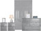 Blisswood High Gloss 4 Piece Bedroom Set With 3 Door Wardrobe & 6 Drawer Chest of Drawer + 2 Drawer 2 Bedside Table Cabinet Bedroom Furniture Set for Bedroom Storage furniture (Grey)