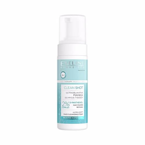 Eveline Cosmetics Face Therapy Professional Ultra-Sanfte Reinigungs-Schaum mit Panthenol, Niacinamid, Betain & Glycerin für alle Hauttypen