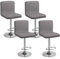 Barhocker-Schonbezüge 4 Stück Barhocker Stuhlbezüge Stretch-Stuhlbezug mit Rückenlehne Barhockerbezüge Waschbarer Esszimmerstuhlbezüge Hohe Barhocker Stuhlhussen für Bar Counter Café (Grau, 4 Stück)