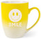 100 North Smiley-Gesicht, 284 ml, Gelb und Weiß, zweifarbiges Ombré, bequem für Ihre Hände, Keramik-Tasse für Tee, Kaffee, Smile