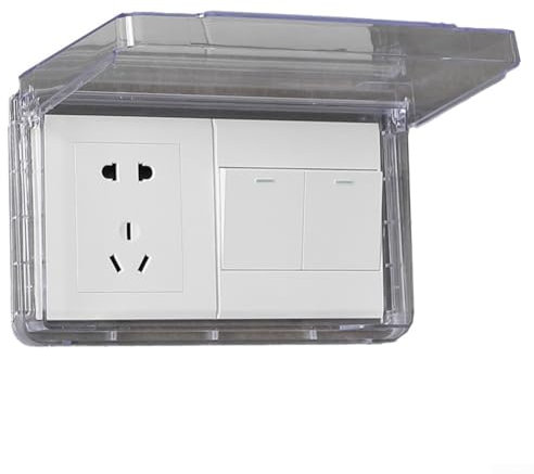 Cache d'interrupteur mural fin et imperméable pour prise double type 86 Intégration transparente avec décor