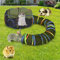 HEYOUTH Parc Portatif pour Animaux De Compagnie avec Tunnel,Tentes Pliable pour Chat pour l'extérieur,Ouvert Et Respirant Parc Portatif pour Chiots Chats, Lapins, et Autres Petits