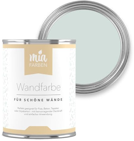 miafarben Wandfarbe für Wände & Tapeten 2,5L - sanfte, matte Farbtöne, hochdeckend (Leiser Waldhauch)