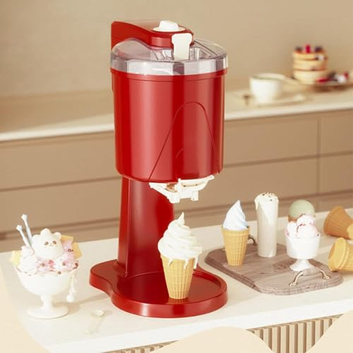 1000ml Gefrier-Sorbet-Eismaschine, Desktop-Softeismaschine für zu Hause, hochwertige, langlebige Motoren, automatisches Rühren, hocheffiziente Kühlung und schnelles Formen für die Interaktion zwischen