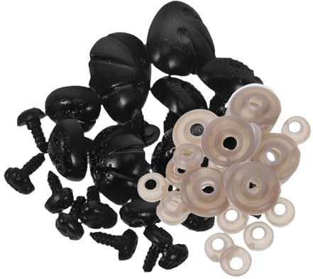 Homoyoyo 30pezzi Accessori in Plastica per Naso di Sicurezza Rondelle Incluse Fai da Te per Bambole e Animali di Forniture di Ricambio