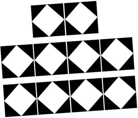 Lurrose 10 Piezas adhesivos antideslizantes para el suelo papel pintado impermeable para baño piso muro baldosa autoadhesiva paredes mate azulejo pegatinas pegatina diagonal páginas Negro