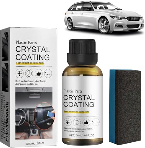 Coating Agent for Automotive Plastics,Plastic Parts Crystal Coating,New Plastic Restorer with Ceramic Protection,Automotive Exterior and Interior PlasticParts Scratch Remover, Car Ceramic Coating