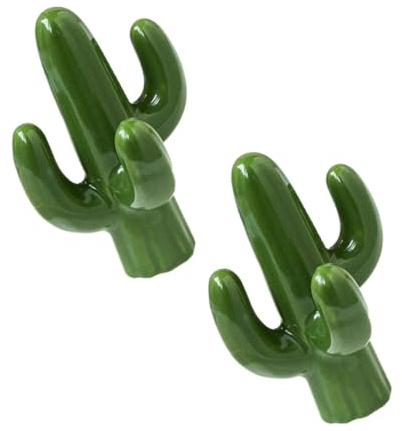 Gatuida 2pcs Elegant Cactus Ring Plate Jewelry Organizer Display Tray Storage Smooth Edges