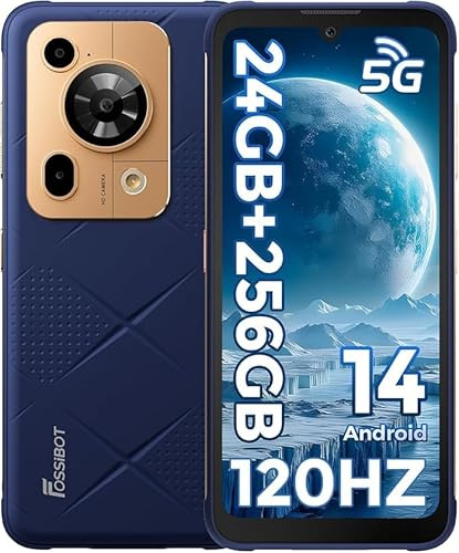 FOSSiBOT F112 Pro -24GB+256GB/1TB 5G Rugged Smartphone, 6.88 FHD 120Hz Display, MTK Dimensity 6300+ Telefono Indistruttibile, 50MP AI Camera, 7150mAh, Android 14 cellulare, 5G Dual SIM, IP68/IP69K