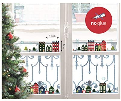 Xmas Fenstersticker Winter in der Stadt