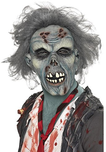 NET TOYS Masque de Zombie Monstre Loup d'halloween Tête de Zombie Qui Fait Peur Masque de Monstre Face Horrible Halloween Costume Effrayant Accessoire déguisement de Carnaval