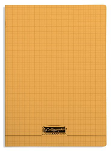 Calligraphe 18338C - Heft / Schulheft Calligraphe DIN A4 21x29,7 cm, 48 Blatt, kariert, 90g, Orange, 1 Stück