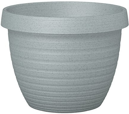 Scheurich Country Star, Pflanzgefäß aus Kunststoff, Granite Grey, 25 cm Durchmesser, 18,6 cm hoch, 5 l Vol.