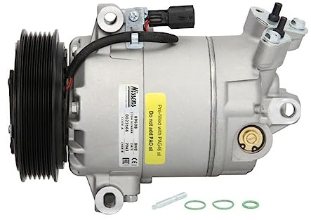 NISSENS 89608 A/C Kompressor für Klimaanlage Klimakompressor mit ID: CVC5 Kältemittel: R134a PAG 46 mit 115mm Riemenscheibe Rillen: 6