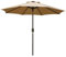 Blissun Parasol de terrasse en aluminium avec bouton poussoir pour l’inclinaison et manivelle - 2,7 m