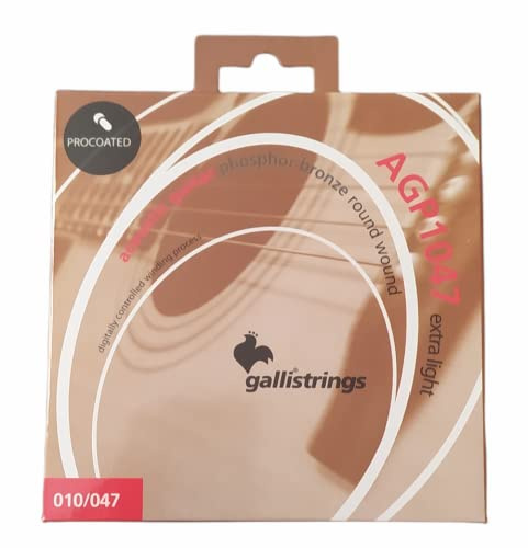GALLI STRINGS - GALLI STRINGS AGP1047 PROCOATED - MUTA PER CHITARRA ACUSTICA 10/47-1277