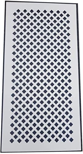 Vesey Gallery® 3mm MDF CNC Cut White Radiator Cover Screen - 4ft x 2ft, Decorative MDF Panel for Radiator Cabinets, Kitchen Units and Decorative Screening. Made in UK. Diamond Shaped Apertures.
