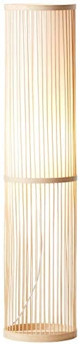 Brilliant Lampe Nori Standleuchte 1flg natur/weiß | 1x A60, E27, geeignet für Normallampen (nicht enthalten) | Mit Fußschalter