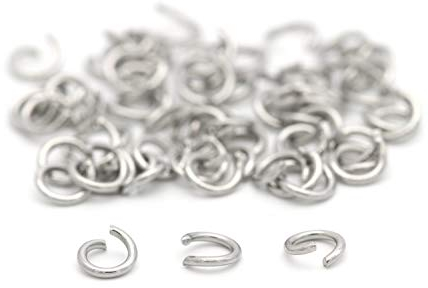 NaturSchatulle Biegeringe Edelstahl Ø 3-8mm Binderinge I 25 Stück Spaltringe Verbindungsringe Ösen Basteln DIY Schmuckherstellung Nickelfrei (5mm)