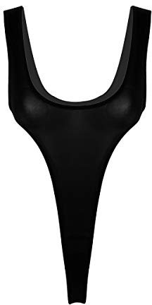 Choomomo Body String Ouvert High Cut Sexy Micro Bikini Monokini Transparent Lingerie Érotique Femme Justaucorps G-String Nuisette Babydoll Swimwear Noir Taille Unique