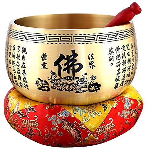 Chantants tibétains Bowl 10 Pouces chantants tibétains Bowl Yoga méditation Bol Chantant Bol Soulage Stress La méditation sonore Bowl (Color : Black, Size : 26.5x24cm)
