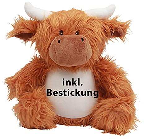 Stikkma Kuscheltier Hochlandrind - inklusive kostenloser Personalisierung (gestickt)