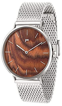 Plantwear Damenuhr Blend, Muscato, Silber, Metallarmband, Citizen Miyota Mechanismus, Wasserdicht