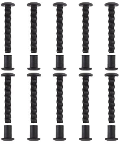 eMagTech Hülsenschrauben Verbindungsschraube Schrankverbinder mit Hülse Schraubpfosten, M6 x 40mm, Lochdurchmesser 8 mm, 10 Stück