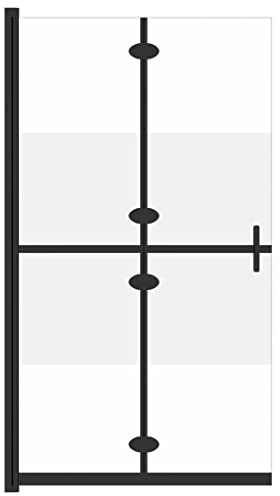 vidaXL Faltbare begehbare Duschwand Halbmattiertes ESG-Glas 110x190 cm