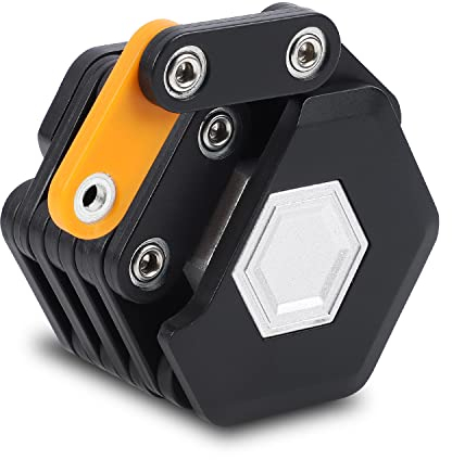 HONGYEA Antivol velo, cadenas antivol pliable haute sécurité de 85 cm de long, antivol velo electrique avec support et 3 clés, antivol de vélo pour VTT, Bicyclette, Scooters, etc
