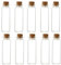 10Pcs Small Glass Bottles With Cork Lids, Mini Glass Bottles With Stoppers Empty Spell Jars Small Message Bottles Tiny Wishing Bottles Miniature Potion Bottles for DIY Crafts Decoration Wedding Party