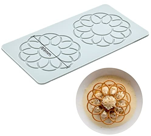 DUBENS Blumenform Silikonform Blume Fondant Spitze Pad Kuchen Silikon Form Kuchen Ton Form für Sugarcraft Polymer Ton Cupcakes Schokolade Süßigkeiten (Kreis)