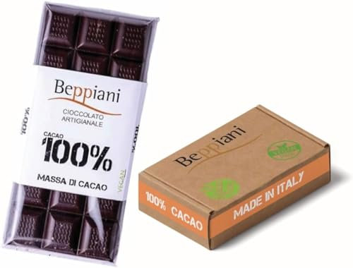 Beppiani 100% Massa di Cacao, Cioccolato Artigianale, vegana, senza zucchero, ricca di antiossidanti, per diete bilanciate – Made in Italy set (Tav. Sfuse), Large