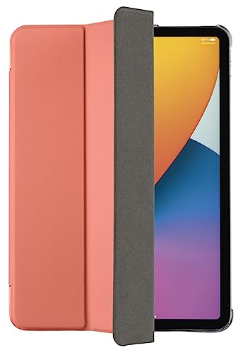Hama Tablet Hülle für Apple iPad 10.9 (stoßfeste Schutzhülle für iPad 10. Generation 2022 mit Standfunktion, schlanker Tablet-Schutz mit transparenter Rückseite, EIN-/Ausschalten automatisch) Coral