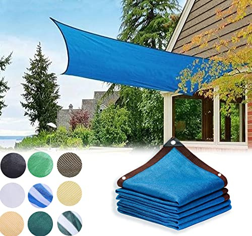 Sonnensegel Schattennetz UV-Schutz Schattierungsnetz mit Ösen aus HDPE 4x5m -Blau Sonnenschutz mit 95% Schattierwirkung bauzaunplane Windschutznetz für Balkon Garten