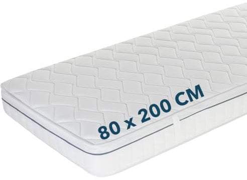 Ortho-Relax Kaltschaummatratze 80x200cm, ca. 19cm hoch, Härtegrad H2, 100 Nächte Probeschlafen, Allergiker geeignet atmungsaktive 3D Matratze, Luftkanal 5-Zonen-Spezial-Komfortschaum-Matratze