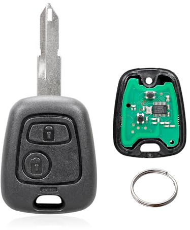 2 Tasten Autoschlüssel Fernbedienung für Peugeot 106 206 107 207 306 307 406 407 Partner Citroen C1 C2 C3(433mhz ID46 Chip) (NE73 Rohling)