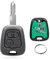 Chiave auto a 2 tasti telecomando per Peugeot 106 206 107 207 306 307 406 407 Partner Citroen C1 C2 C3 (433mhz ID46 Chip) (NE73 grezzo)