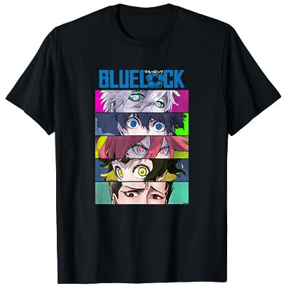 Blue Lock Main Characters Eyes Split Colorful Chest Portrait T-Shirt