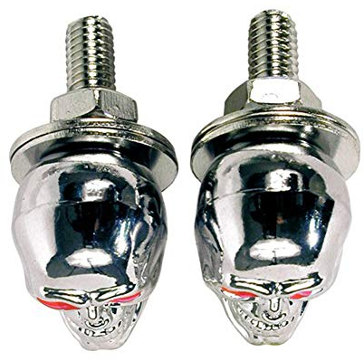 Nummernschild-Schrauben, Motorrad-Nummernschild-Rahmenbefestigungen, 4 Stück 3D-Skelett-Motorrad-Nummernschild-Schrauben-Befestigungen, Auto-Tag-Schrauben-Set, Passend für Fahrzeuge,(Silber)