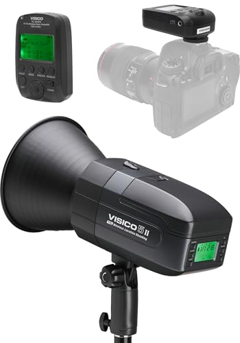 Sxhlseller VISICO5 2.4G TTL Blitzer Fotografie Profi - 400W 1/8000s High Speed Sync Monolight, Studioleuchten mit Blitzauslöser für Bowens Mount Outdoor Aufnahmen
