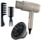 JOCCA - Secador de Pelo Plegable con Difusor y Accesorios Incluidos/Potencia 1800-2200W / 3 Temperaturas y 2 Velocidades/Función Golpe Aire Frío