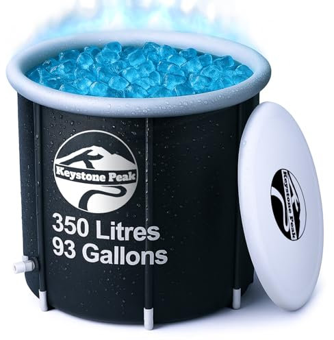 Keystone Peak Cold Plunge Tub – Portable Ice Bath Tub for Athletes & Adults – Inflatable Bathtub for Cold Water Therapy, Sports Recovery & Wellness – Outdoor & Indoor Use – 5-Year Assurance