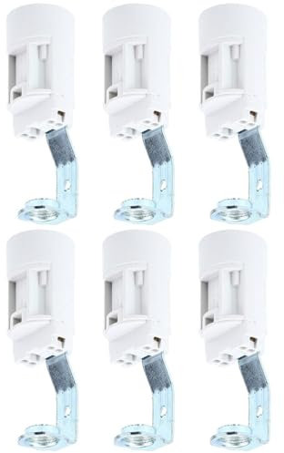 Veemoon 6 Pièces Douille à Vis E14 Chandelier Douille Ampoule Bougie Support D'ampoule Douille Support de Tête de Lampe E14 Kit de Réparation de Lampe pour Lumière de Noël Lustre Ampoule Led